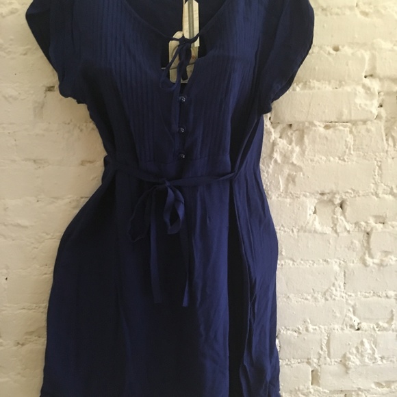 ANTHROPOLOGIE TULLE PIN TUCK DRESS TUNIC ROYAL HTF - Picture 8 of 8